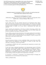 Statement by the Delegation of Cyprus on the security dialogue “Mine Action”