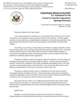 Statement by the Delegation of the United States of America in response to the opening statement by the Honourable Bill Blair, Minister of National Defence of Canada