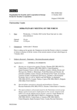 Journal of the 1058th Plenary Meeting of the Forum for Security Co-operation