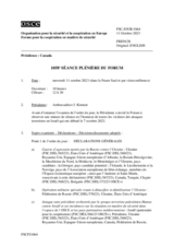 Journal de la 1058ème séance plénière du Forum