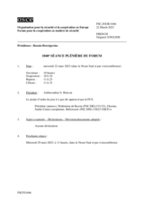 Journal de la 1040ème séance plénière du Forum