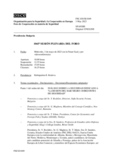 Diario de la 1043ª Sesión plenaria del Foro de Cooperación en materia de Seguridad