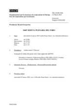 Giornale della 1040a Seduta plenaria del Foro di cooperazione per la sicurezza