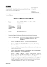 Journal der 1043. Plenarsitzung des Forums