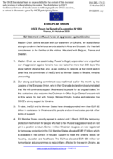 Statement by the Spanish EU Presidency on the Russian war of aggression against Ukraine