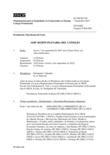 Diario de la 1438ª Sesión plenaria del Consejo Permanente