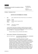 Journal de la 1438ème séance plénière du Conseil