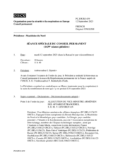 Journal de la 1439ème séance spéciale du Conseil permanent