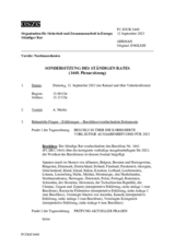 Journal der 1440. Sondersitzung des Ständigen Rates