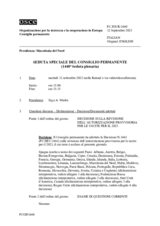 Giornale della 1440a Seduta speciale del Consiglio permanente