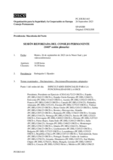 Diario de la 1443ª Sesión reforzada del Consejo Permanente