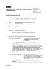 Giornale della 1444a Seduta plenaria del Consiglio permanente