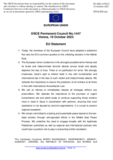 Statement by the Spanish EU Presidency on the terrorist attacks in Israel