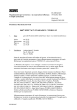 Giornale della 1447a Seduta plenaria del Consiglio permanente