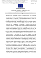 Statement by the Spanish EU Presidency on the Russian war of aggression against Ukraine