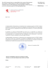 Response by the Delegation of Luxembourg to the Questionnaire on Participating States’ Policy and/or National Practices and Procedures for the Export of Conventional Arms and Related Technology Response by the Delegation of Luxembourg to the Questionnaire on Participating States’ Policy and/or National Practices and Procedures for the Export of Conventional Arms and Related Technology
