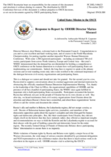 Statement by the Delegation of the United States of America in response to the report by the Director of the Office for Democratic Institutions and Human Rights, Mr. Matteo Mecacci