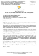 Statement by the Delegation of Cyprus in response to the report by the Director of the Office for Democratic Institutions and Human Rights, Mr. Matteo Mecacci
