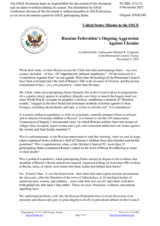 Statement by the Delegation of the United States of America on the Russian Federation’s ongoing aggression against Ukraine