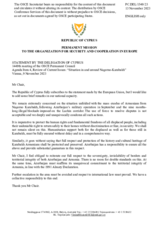 Statement by the Delegation of Cyprus on the situation in and around Nagorno-Karabakh