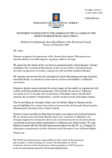 Statement by the Delegation of Norway in response to the address by the Co-chairs of the Geneva International Discussions