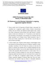 Statement by the Spanish EU Presidency on the Russian Federation’s ongoing aggression against Ukraine