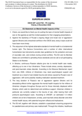 Statement by the Spanish EU Presidency on mental health impacts of war 