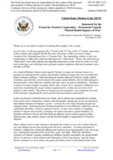 Statement by the Delegation of the United States of America on mental health impacts of war 