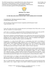 Statement by the Delegation of Cyprus on mental health impacts of war 