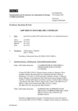 Giornale della 1449a Seduta plenaria del Consiglio permanente