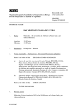 Diario de la 1061ª Sesión plenaria del Foro de Cooperación en materia de Seguridad