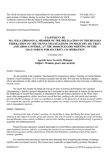 Statement by the Delegation of the Russian Federation on “Women, Peace and Security”