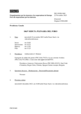 Giornale della 1063a Seduta plenaria del Foro di cooperazione per la sicurezza