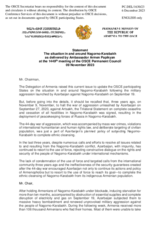 Statement by the Delegation of Armenia on the situation in and around Nagorno-Karabakh