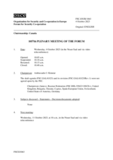 Journal of the 1057th Plenary Meeting of the Forum for Security Co-operation