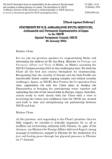 Statement by the Delegation of Japan in response to the opening address by the Chairperson-in-Office and Minister for Foreign and European Affairs and Trade of Malta, Hon. Dr. Ian Borg