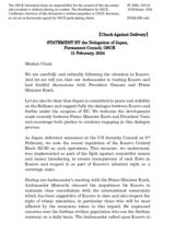 Statement by the Delegation of Japan on recent developments in Kosovo