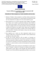 Déclaration de l’Union européenne sur l’action humanitaire contre les mines