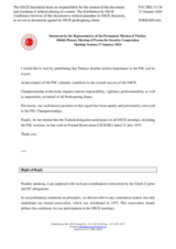 Statement by the Delegation of Türkiye in response to the opening statement by H.E. Dr. Constantinos Kombos, Minister of Foreign Affairs of the Republic of Cyprus