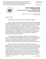 Statement by the Delegation of the United States of America on Security and Environment