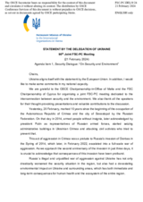 Statement by the Delegation of Ukraine on Security and Environment