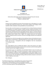 Statement by the Delegation of Norway on Security and Environment