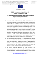 Statement by the Belgian EU Presidency on the Russian Federation’s ongoing aggression against Ukraine