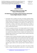 Statement by the Belgian EU Presidency on the death of Mr. A. Navalny and the dire human rights situation in Russia