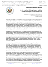 Statement by the Delegation of the United States of America on the death of Mr. A. Navalny and the dire human rights situation in Russia