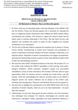 Statement by the Belgian EU Presidency on the Security Dialogue on Women, Peace and Security