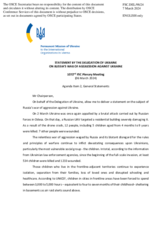 Statement by the Delegation of Ukraine on the Russian war of aggression against Ukraine