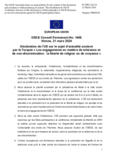 Déclaration de l’UE sur le sujet d’actualité soulevé par la Turquie « Les engagements en matière de tolérance et de non-discrimination: la liberté de religion ou de croyance »
