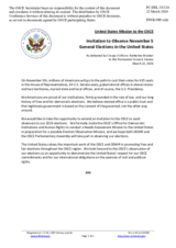 Statement by the Delegation of the United States of America on the general elections in the United States of America, to be held on 5 November 2024