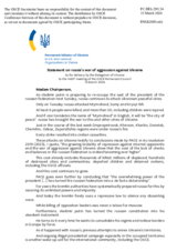 Statement by the Delegation of Ukraine on the Russian Federation’s ongoing aggression against Ukraine